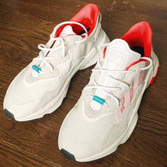 adidas Ozweego solar red/off white sneakers eh0252 - Picture 2 of 4